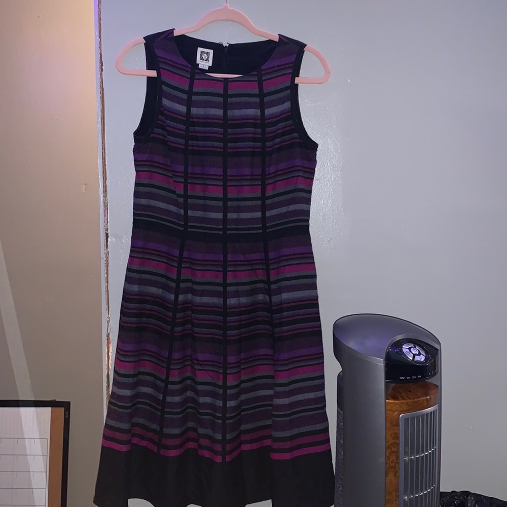 Purple Striped Dress